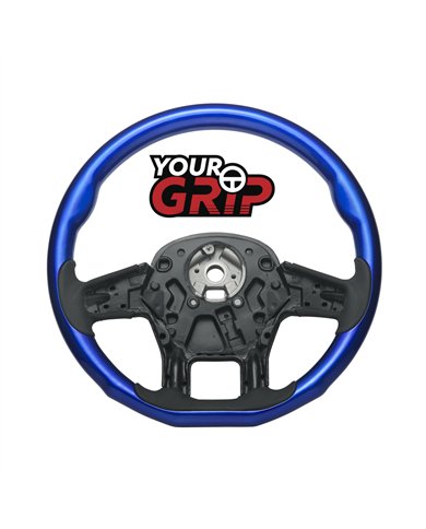 UP88337-18" YourGrip Wood Candy Color Steering Wheel For 2012-2021 PB 579 & 2013-2021 KW T680-Indigo Blue