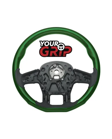 UP88338-18" YourGrip Wood Candy Color Steering Wheel For 2012-2021 PB 579 & 2013-2021 KW T680-Emerald Green