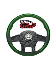 UP88338-18" YourGrip Wood Candy Color Steering Wheel For 2012-2021 PB 579 & 2013-2021 KW T680-Emerald Green