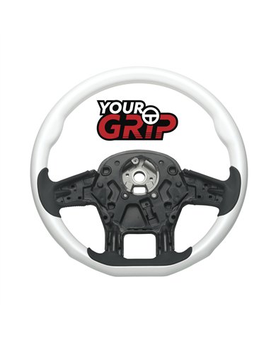 UP88343-18" YourGrip Wood Candy Color Steering Wheel For 2012-2021 PB 579 & 2013-2021 KW T680-Pearl White