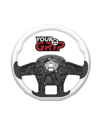 UP88343-18" YourGrip Wood Candy Color Steering Wheel For 2012-2021 PB 579 & 2013-2021 KW T680-Pearl White