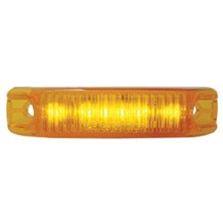 UP38165-6 LED Rectangular Streamline Light (Clearance/Marker) - Amber LED/Amber Lens