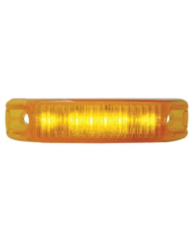 UP38165-6 LED Rectangular Streamline Light (Clearance/Marker) - Amber LED/Amber Lens