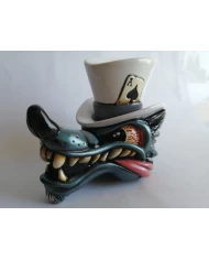 Wolf in Top Hat - White