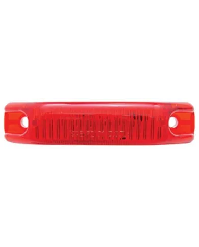 UP38166-6 LED Rectangular Streamline Light (Clearance/Marker) - Red LED/Red Lens