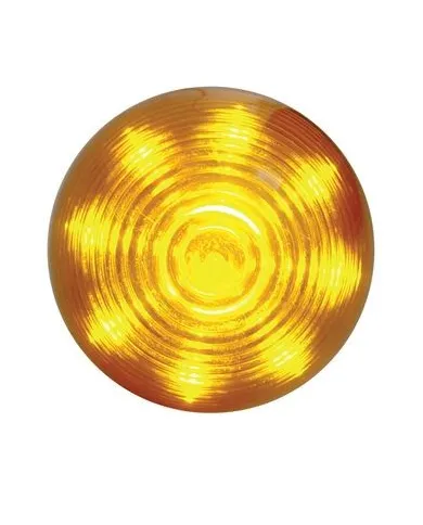 UP38168-9 LED 2" Round Beehive Light (Clearance/Marker) - Amber LED/Amber Lens