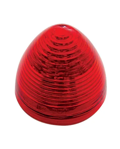 UP38169-9 LED 2" Round Beehive Light (Clearance/Marker) - Red LED/Red Lens