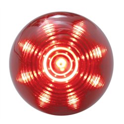 UP38169-9 LED 2" Round Beehive Light (Clearance/Marker) - Red LED/Red Lens