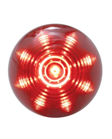 UP38169-9 LED 2" Round Beehive Light (Clearance/Marker) - Red LED/Red Lens