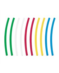 UP98012-Assorted 3/16" Blue,Clear,Green,Red,Yellow Heat Shrink Tubing, 4" Long (10-Pack)