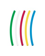 UP98013-Assorted 1/4" Blue,Clear,Green,Red,Yellow Heat Shrink Tubing, 4" Long (5-Pack)