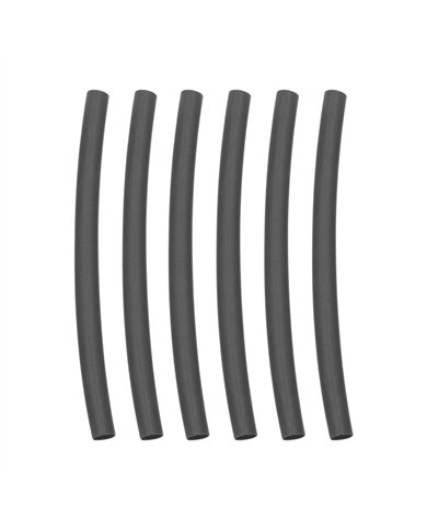 UP98017-1/4" I.D. Black Heat Shrink Tubing, 4" Long (6-Pack)