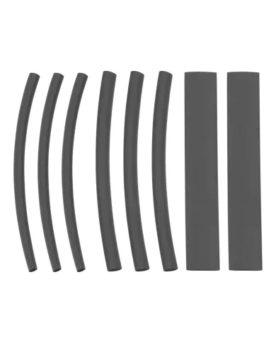 UP98019-Assorted 3/16",1/4",3/8" Black Heat Shrink Tubing, 4" Long (8-Pack)