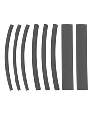 UP98019-Assorted 3/16",1/4",3/8" Black Heat Shrink Tubing, 4" Long (8-Pack)