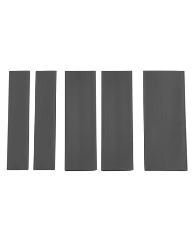 UP98020-Assorted 1/2",3/4",1" Black Heat Shrink Tubing, 4" Long (5-Pack)