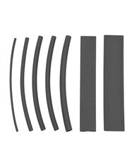 UP98021-Assorted 1/16",1/8",3/16",1/4",3/8",1/2" Black Heat Shrink Tubing, 4" Long (7-Pack)