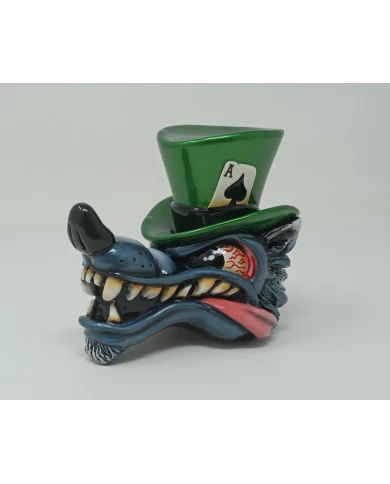 Wolf in Top Hat - Metallic Green Wolf in Top Hat - Metallic Green