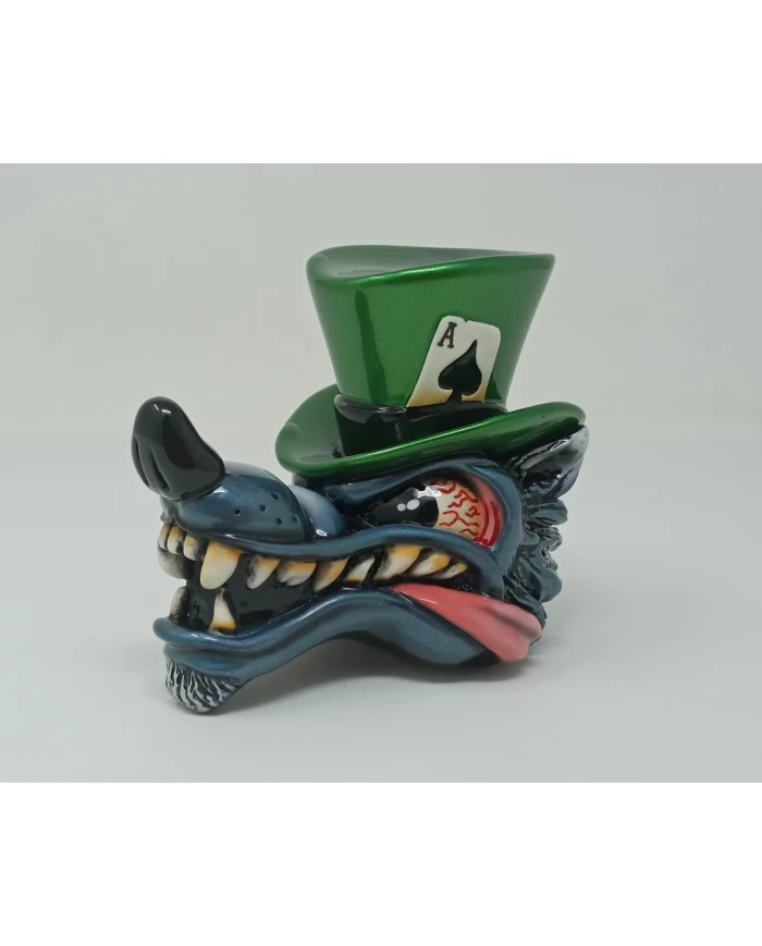 Wolf in Top Hat - Metallic Green Wolf in Top Hat - Metallic Green