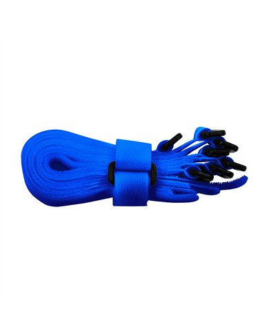 UP98024-8" x 3/4"  Blue Hook & Loop Velcro Strip-Tie Fasteners with Buckle (8-Pack)