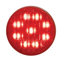 UP38171-9 LED 2" Round Light (Clearance/Marker) - Red LED/Red Lens