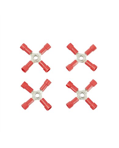 UP98051-22-18 AWG 4-Way (X) Vinyl Connector (4-Pack)