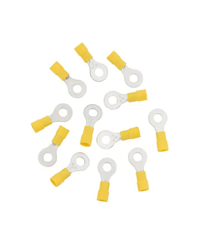 UP98084-12-10 AWG 1/4" Stud Vinyl Ring Terminal (12-Pack)