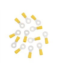 UP98084-12-10 AWG 1/4" Stud Vinyl Ring Terminal (12-Pack)