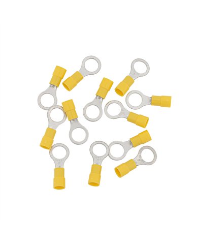 UP98086-12-10 AWG 3/8" Stud Vinyl Ring Terminal (12-Pack)