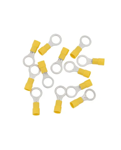 UP98086-12-10 AWG 3/8" Stud Vinyl Ring Terminal (12-Pack)