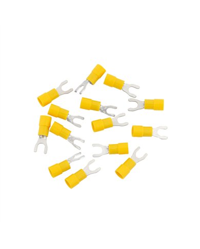 UP98088-12-10 AWG 10 Stud Vinyl Spade Terminal,14 Pcs.