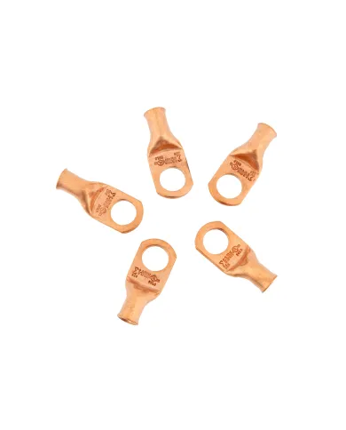 UP98092-6 AWG 3/8" Stud Seamless Tubular Copper Lug (5-Pack)