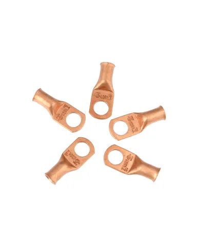 UP98093-4 AWG 3/8" Stud Seamless Tubular Copper Lug (5-Pack)