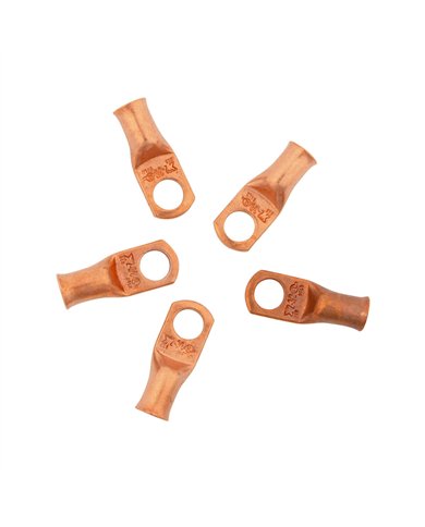 UP98094-2 AWG 3/8" Stud Seamless Tubular Copper Lug (5-Pack)