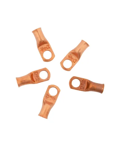 UP98094-2 AWG 3/8" Stud Seamless Tubular Copper Lug (5-Pack)