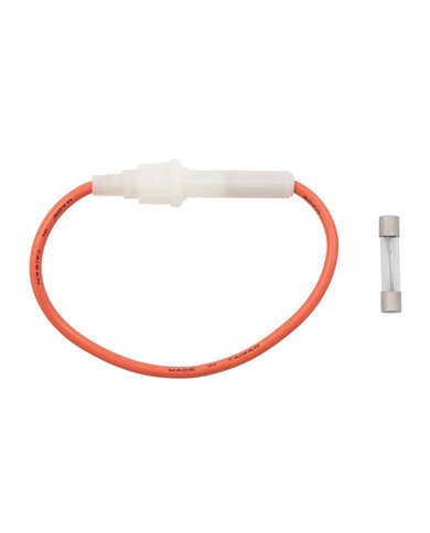 UP98124-In-Line Glass Fuseholder 12 AWG 7" Wire w/ 30 Amp AGC Fuse, 1 Set.