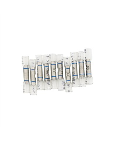 UP98141-16-14 AWG CS Window Heat Shrink Butt Connector - Clear w/ Blue Stripe (10-Pack)