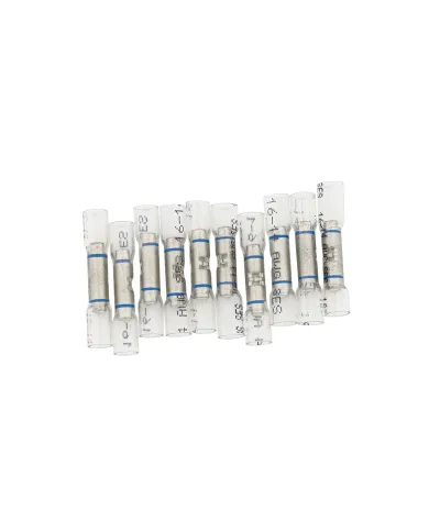 UP98141-16-14 AWG CS Window Heat Shrink Butt Connector - Clear w/ Blue Stripe (10-Pack)
