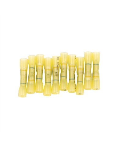 UP98144-16-14 to 12-10 AWG CS Heat Shrink Step-Down Butt Connector - Yellow (10-Pack)
