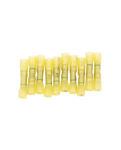 UP98144-16-14 to 12-10 AWG CS Heat Shrink Step-Down Butt Connector - Yellow (10-Pack)