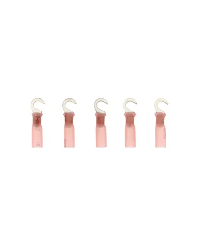 UP98155-22-18 AWG 10 Stud CS Heat Shrink Hook Terminal - Red (5-Pack)