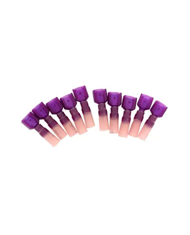 UP98157-22-18 AWG .250 Tab CS Fully Insulated Heat Shrink M Disconnect - Red (10-Pack)
