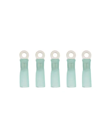 UP98165-16-14 AWG 6 Stud Heat Shrink Ring Terminal - Blue (5-Pack)
