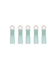 UP98165-16-14 AWG 6 Stud Heat Shrink Ring Terminal - Blue (5-Pack)