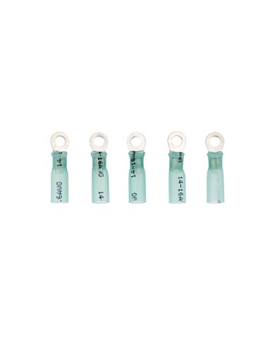 UP98166-16-14 AWG 8 Stud CS Heat Shrink Ring Terminal - Blue (5-Pack)