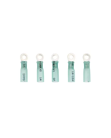 UP98166-16-14 AWG 8 Stud CS Heat Shrink Ring Terminal - Blue (5-Pack)