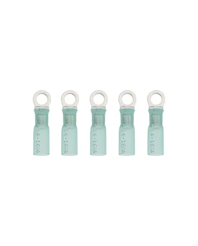 UP98167-16-14 AWG 10 Stud CS Heat Shrink Ring Terminal - Blue (5-Pack)