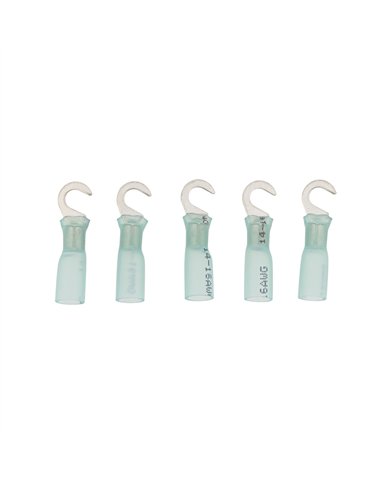 UP98171-16-14 AWG 10 Stud CS Heat Shrink Hook Terminal - Blue (5-Pack)