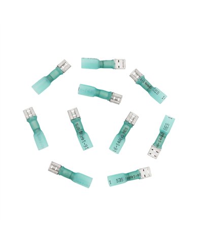 UP98172-16-14 AWG .250 Tab CSS Heat Shrink FM Disconnect - Blue (10-Pack)