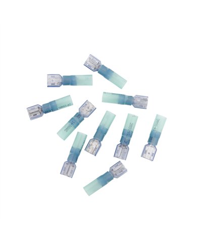 UP98174-16-14 AWG .250 Tab CS Fully Insulated Heat Shrink FM Disconnect - Blue (10-Pack)
