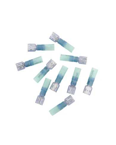 UP98174-16-14 AWG .250 Tab CS Fully Insulated Heat Shrink FM Disconnect - Blue (10-Pack)